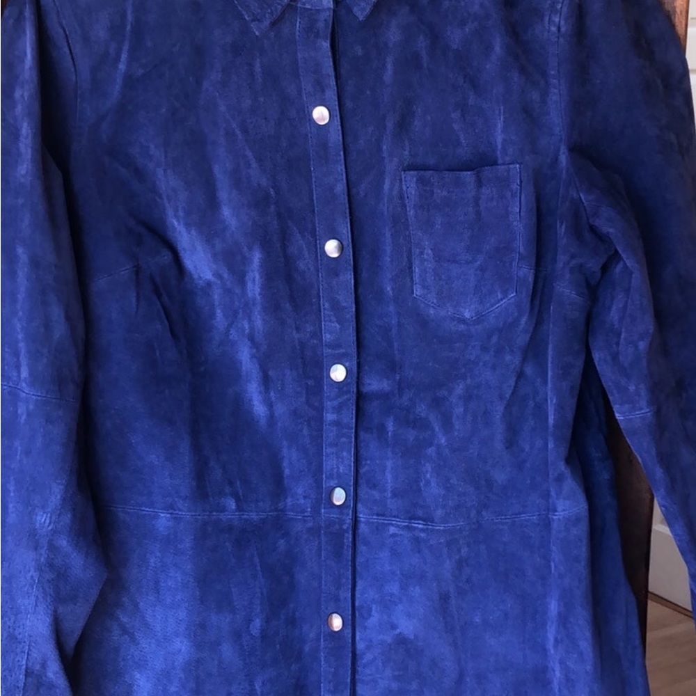 Blue suede jacket - Picture 10 of 11